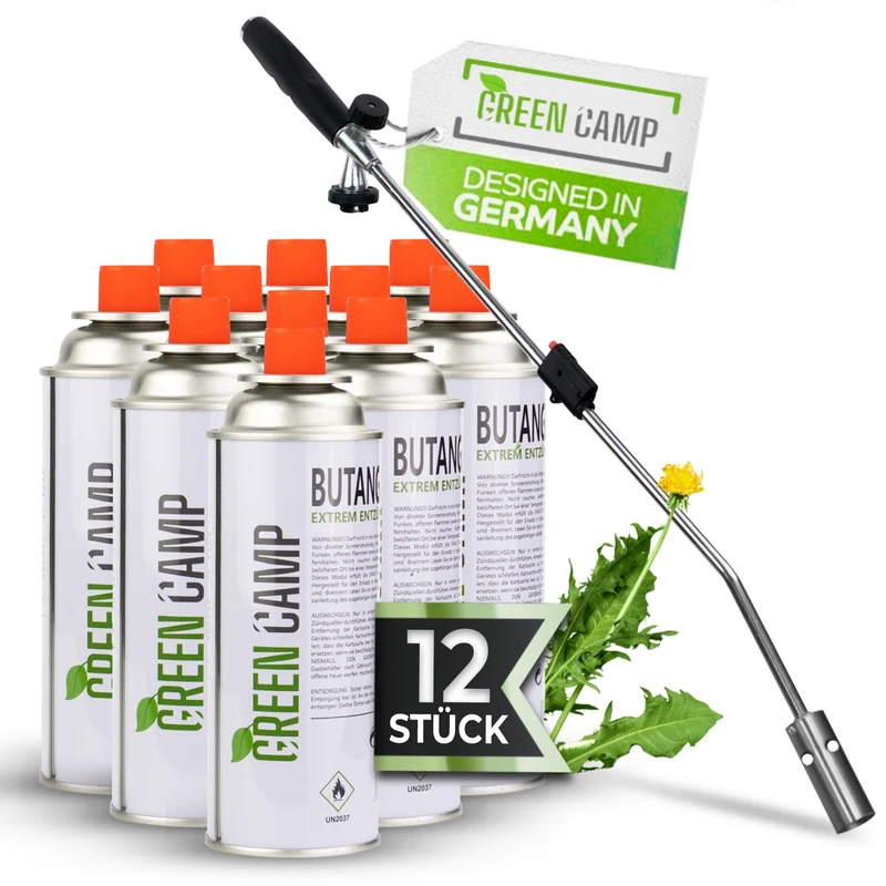 Unkrautbrenner inkl. 12 Gaskartuschen – Effektive & chemiefreie Unkrautvernichtung