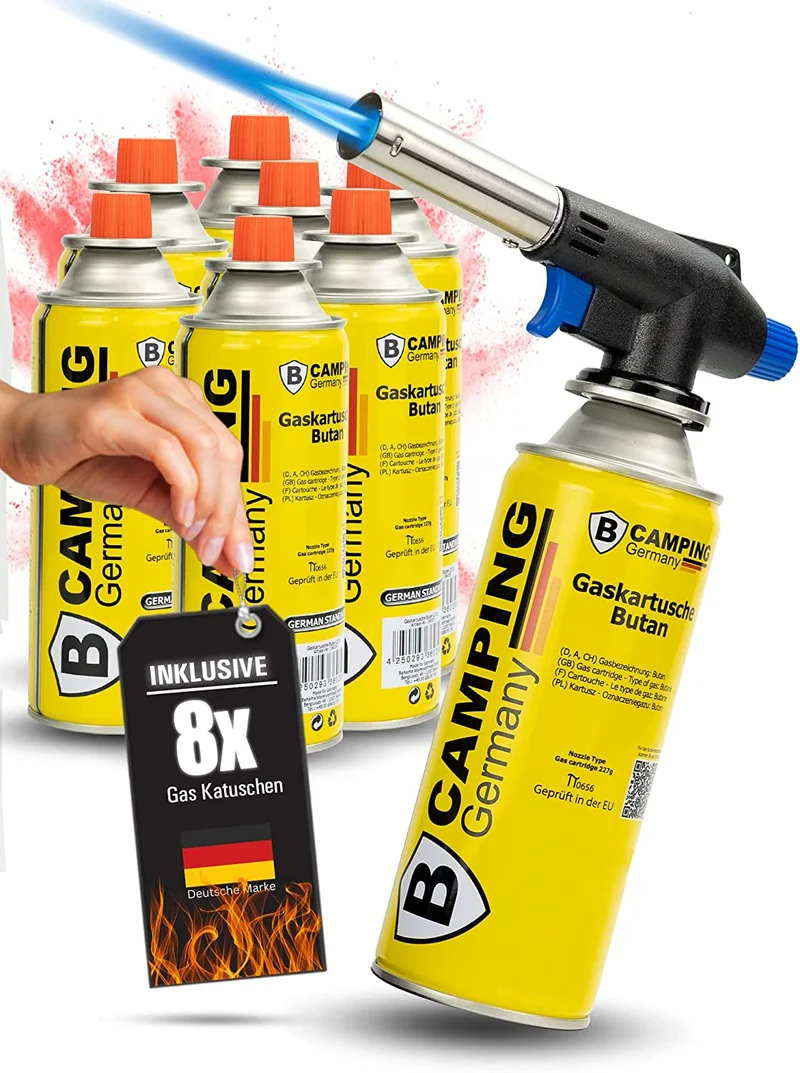 Gasbrenner-Set inkl. Butan-Gaskartuschen (Küchenbrenner)