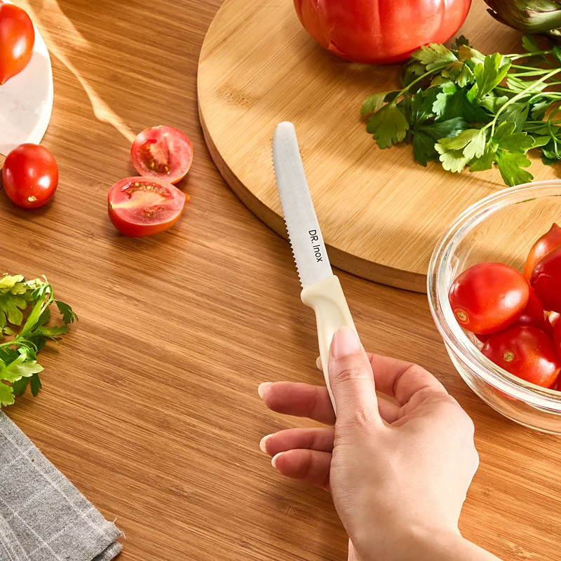 Dr. Inox Cremefarbenes Tomatenmesser 22cm