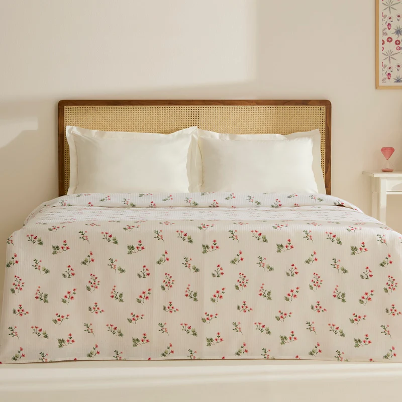Karaca Silvie 100 % Baumwoll-Piqué, Doppelbett, Rot