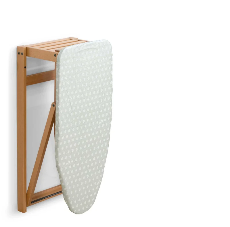 ARIT Stirojolly – Klappbares Wandbügelbrett aus Buchenholz, Bügelfläche 86 × 38 cm, Dübel inklusive