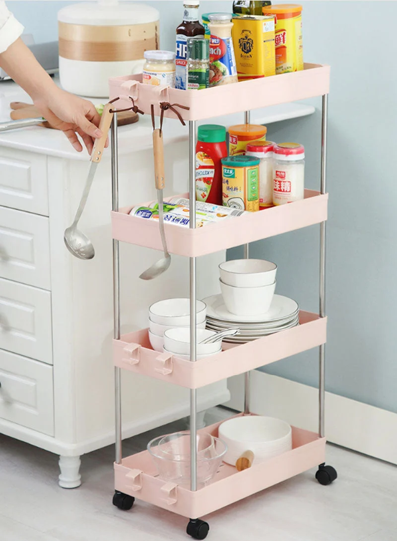 3/4 Ebenen Slim Organizer-Wagen mit Rädern für engen Raum