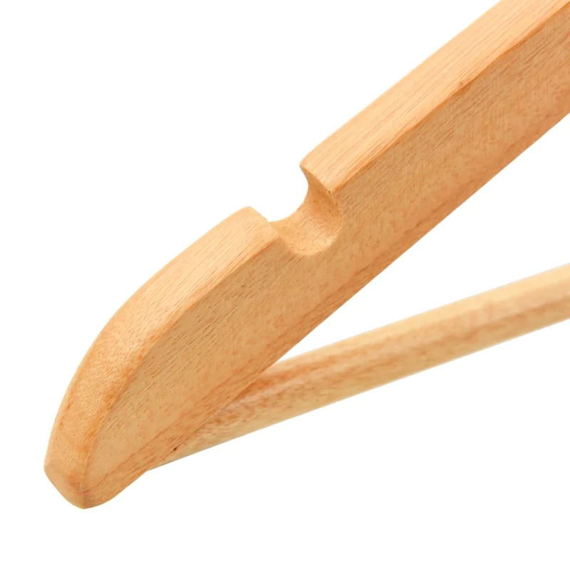 vidaXL - Kleiderbügel Holz, Kleiderbügel, Set 20 Stk. Hosen Kleiderbügel, mit Hosenstange, Rutschfest, drehbarer Haken, Natürliche farbe, Hartholz