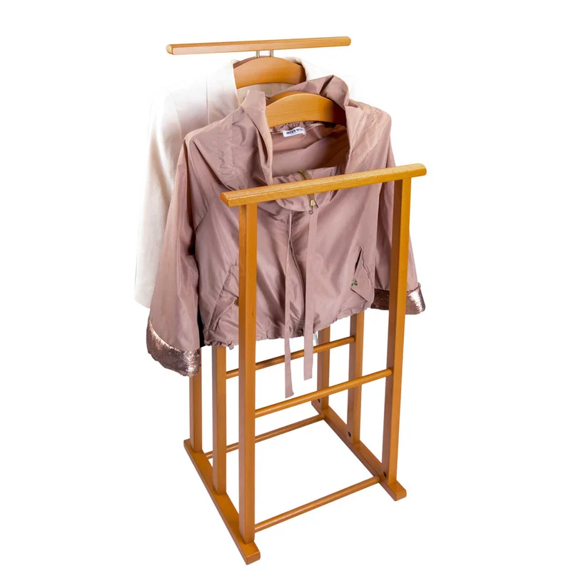 ARIT MAXI - Stummer Diener, Herrendiener Modern, Made in Italy, Herrendiener für Frauen, Stummer Diener Holz, aus Buche, Gummifüße, Farbe: Kirschbaum