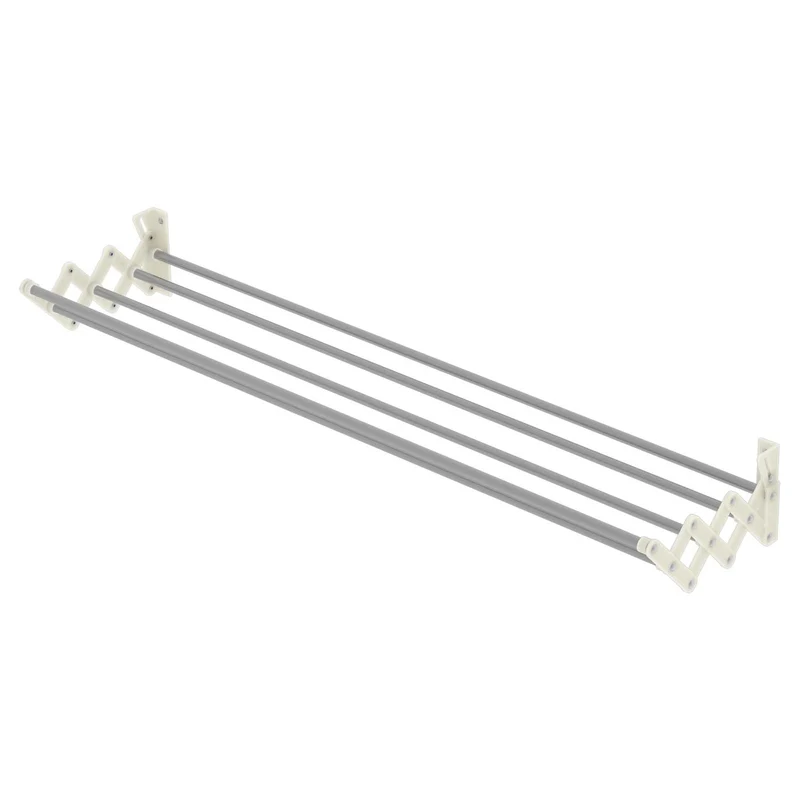 Colombo Soffietto 120 - Wäscheständer Wand, Ausziehbarer Wand-Wäschetrockner, Aluminium