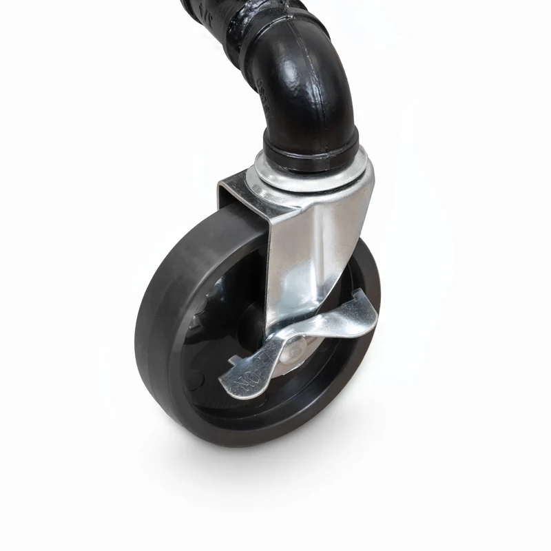 Tatkraft Pantera - Schwerlast Kleiderständer mit Rollen, bis 110 kg, mit 2 Kleiderstangen und Ablage, Garderobenständer Stabil, aus Metall, Schwarz