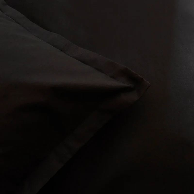 Karaca Marta Bettbezug-Set aus 100 % türkischer Baumwolle, Doppelbett, Schwarz