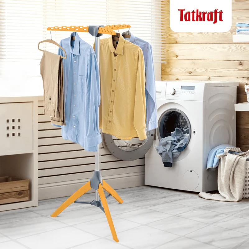 Tatkraft Palm - Wäscheständer, Wäscheständer Platzsparend, Wäscheständer Klappbar, Wäscheständer für Hemden, für 42 Kleiderbügel