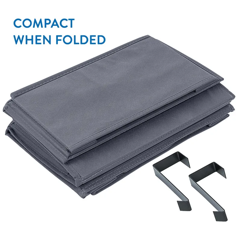 Tatkraft Cozy - Hängeaufbewahrung Bad, Schrankorganizer, 4 Taschen Für Wickelbedarf, Textil, Grau