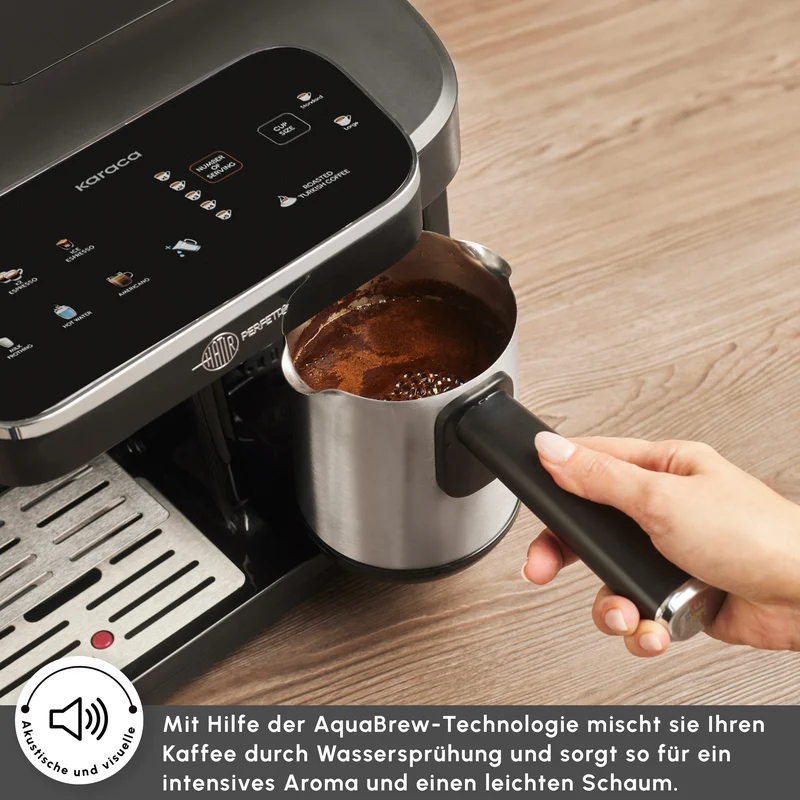 Karaca Hatır Perfetto Espresso und Türkischer Kaffee Maschine INOX