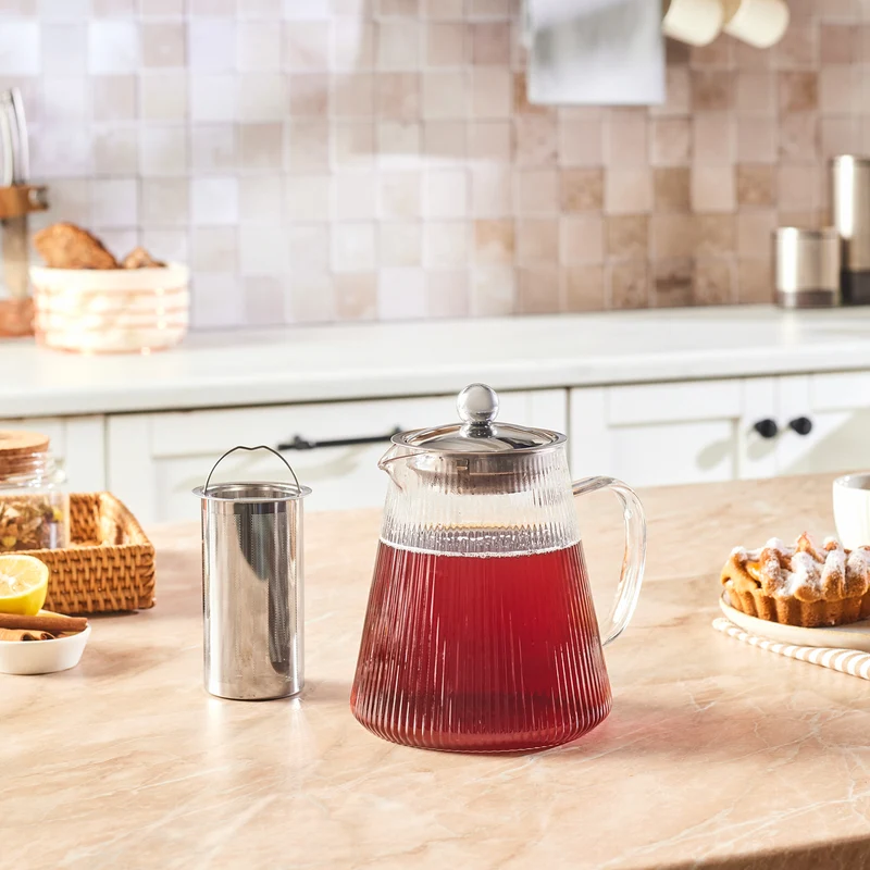 Karaca Lumira Borosilikat Glas Teekanne, 1200 Ml