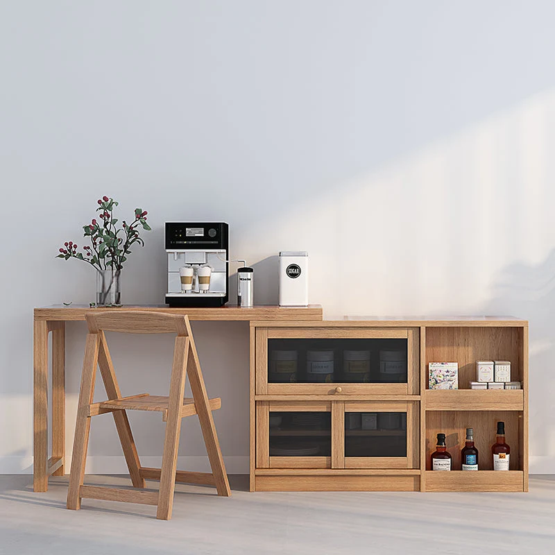 Klapp- und erweiterbarer Multifunktions-Esstisch mit verstecktem Aufbewahrungs-Design-Schrank