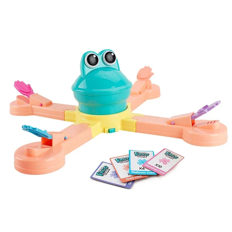 Lustige Frösche füttern, um Kekse zu essen Kinderhandbuch Lernspielzeug elektrisches Spielzeug Familienparty-Spiel