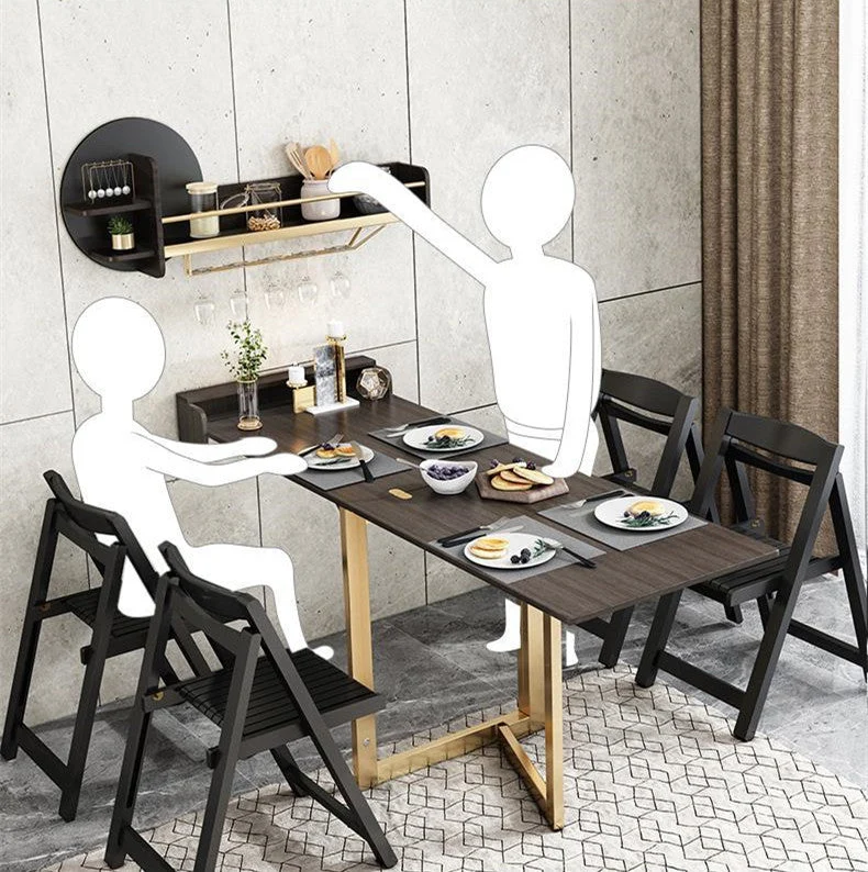 2020 Neuankömmling Wohnung Wandmontierter Klappbarer Mini Flacher Esstisch Flat
