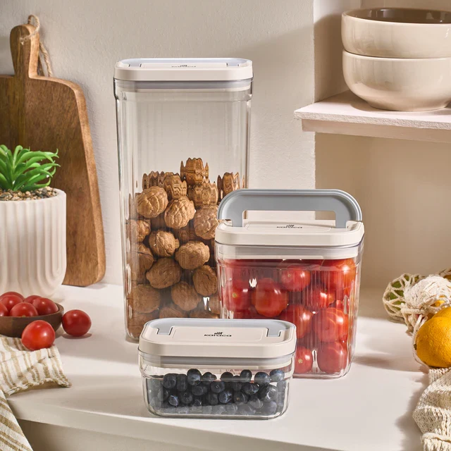 Karaca Flex 2-teiliges Aufbewahrungsbehälter-Set, 3200 ml, Transparent