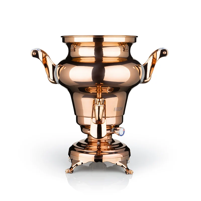 Samowar Rebecca mit Dispenser - Edelstahl/rose