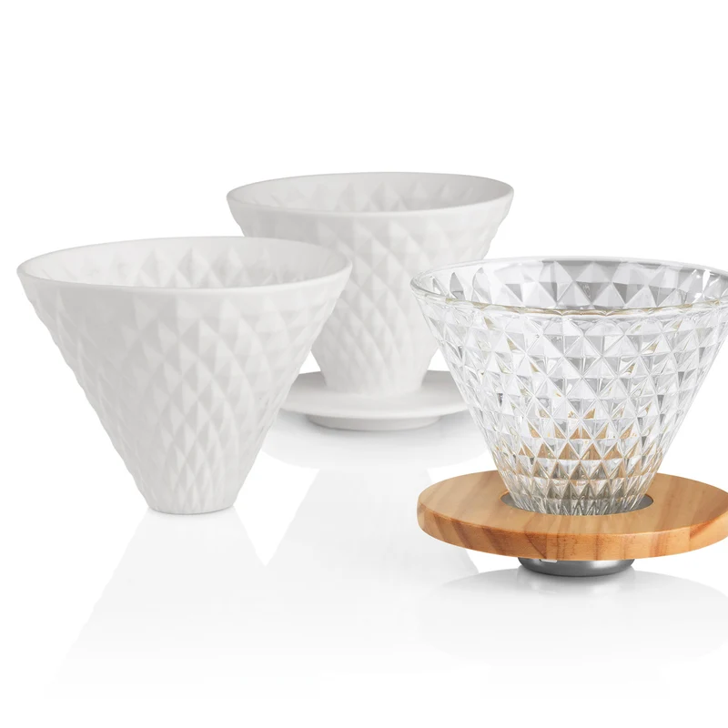 Kaffeebereiter Set Pour Over - 4-tlg. - 600 ml - schwarz/Edelstahl