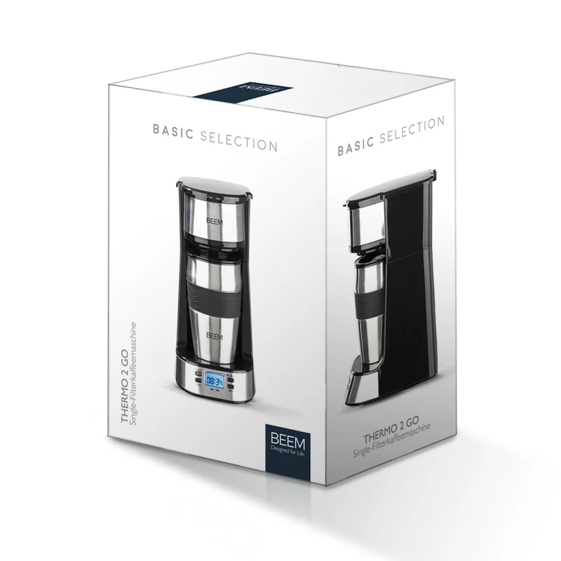 Single-Kaffeemaschine Thermo2Go - 750 Watt - Edelstahl/schwarz