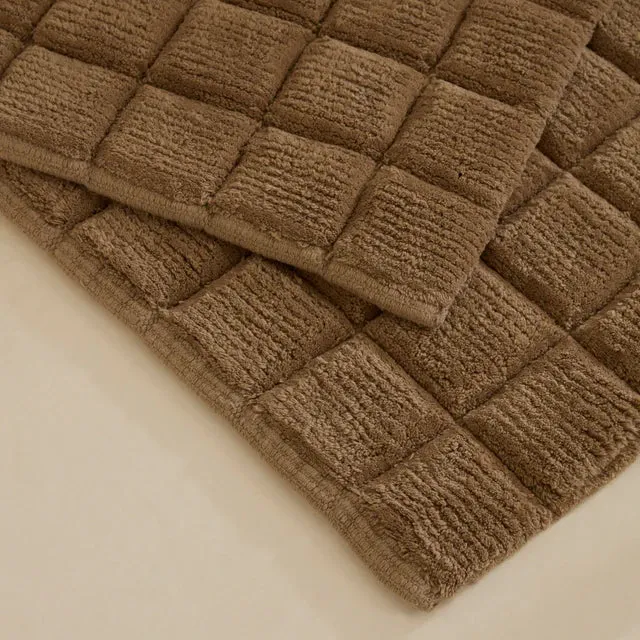 Karaca Simon Badvorleger-Set, 60 × 90 cm + 40 × 60 cm, Braun