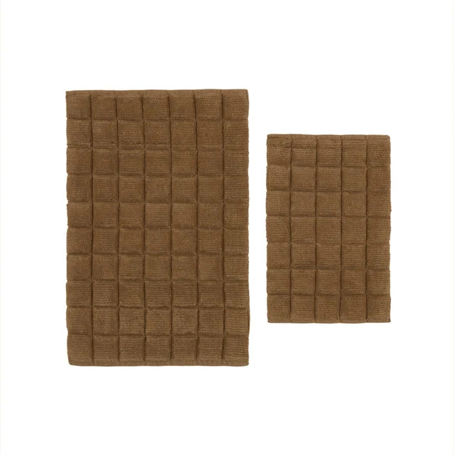 Karaca Simon Badvorleger-Set, 60 × 90 cm + 40 × 60 cm, Braun