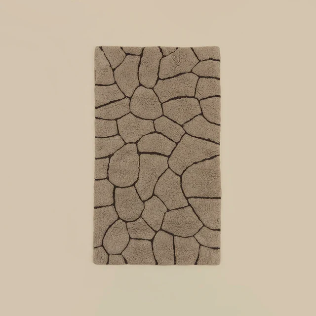 Karaca Stone Badvorleger, 60 × 100 cm, Grau