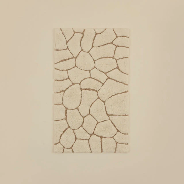 Karaca Stone Badvorleger, 60 × 100 cm, Offwhite