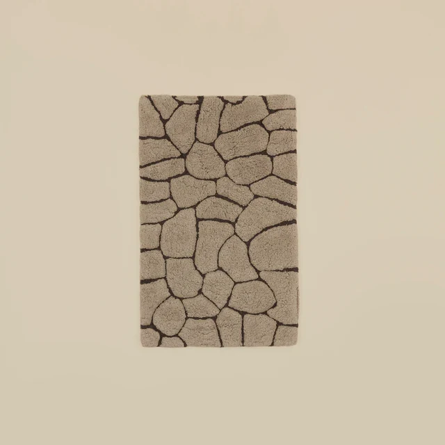 Karaca Stone Badvorleger, 50 × 80 cm, Grau