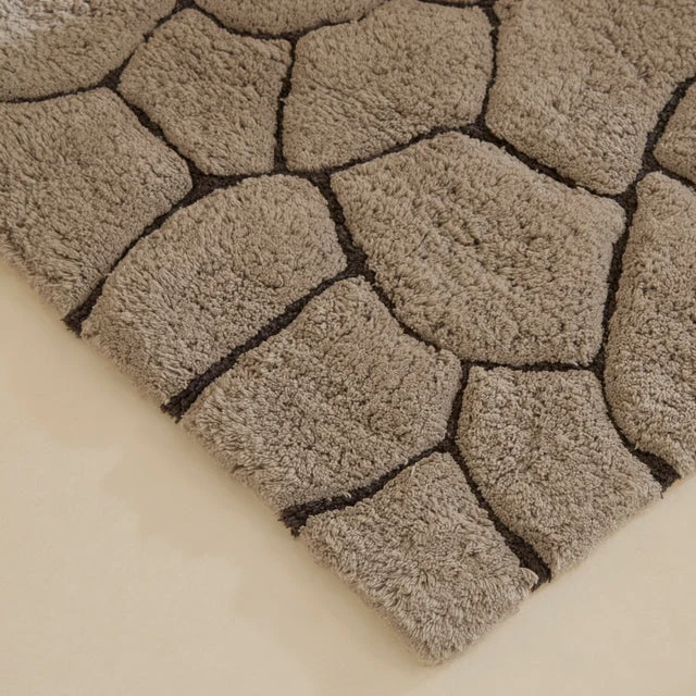Karaca Stone Badvorleger, 50 × 80 cm, Grau