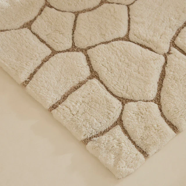 Karaca Stone Badvorleger, 50 × 80 cm, Offwhite