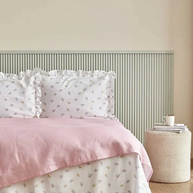 Karaca Lidya Bettwäsche-Set aus 100 % Baumwolle, Doppelbett, Rosa