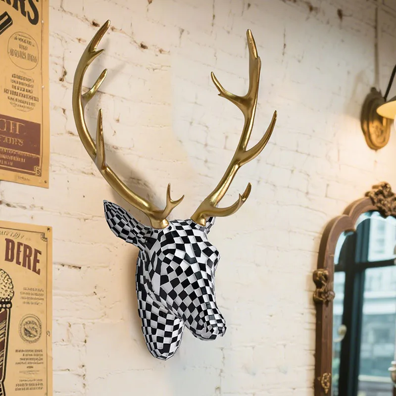 Artistic Deer Head Sculptural Wall Decor