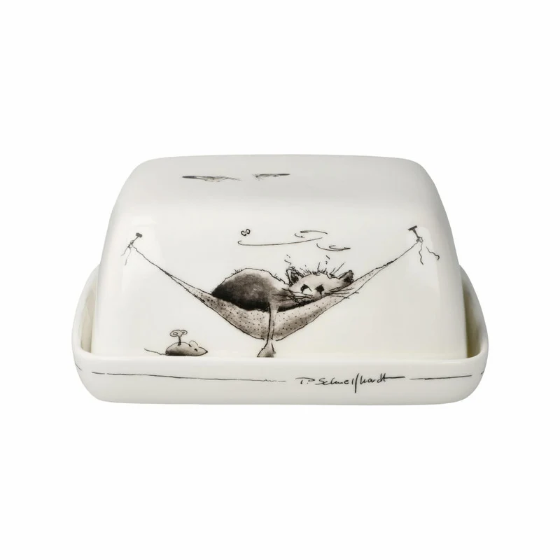 Goebel Dose Mittagspäuschen, Fine Bone China, Bunt, 14 x 11.5 cm, 26500421