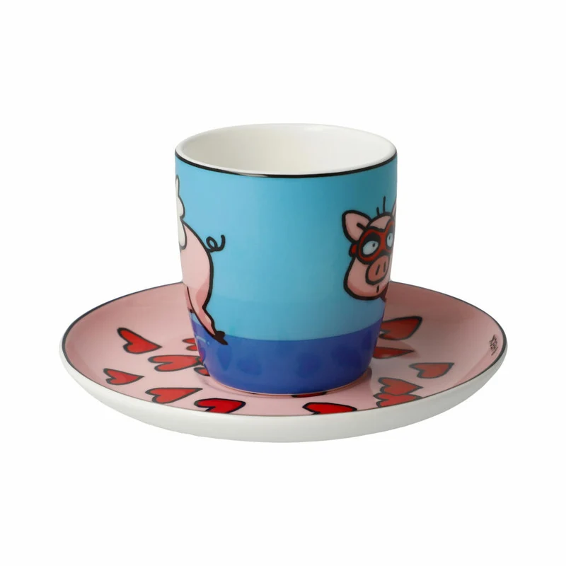 Goebel Espressotasse Ed Eck- When Pigs Fly, Fine Bone China, Bunt, 100 ml, 67200201