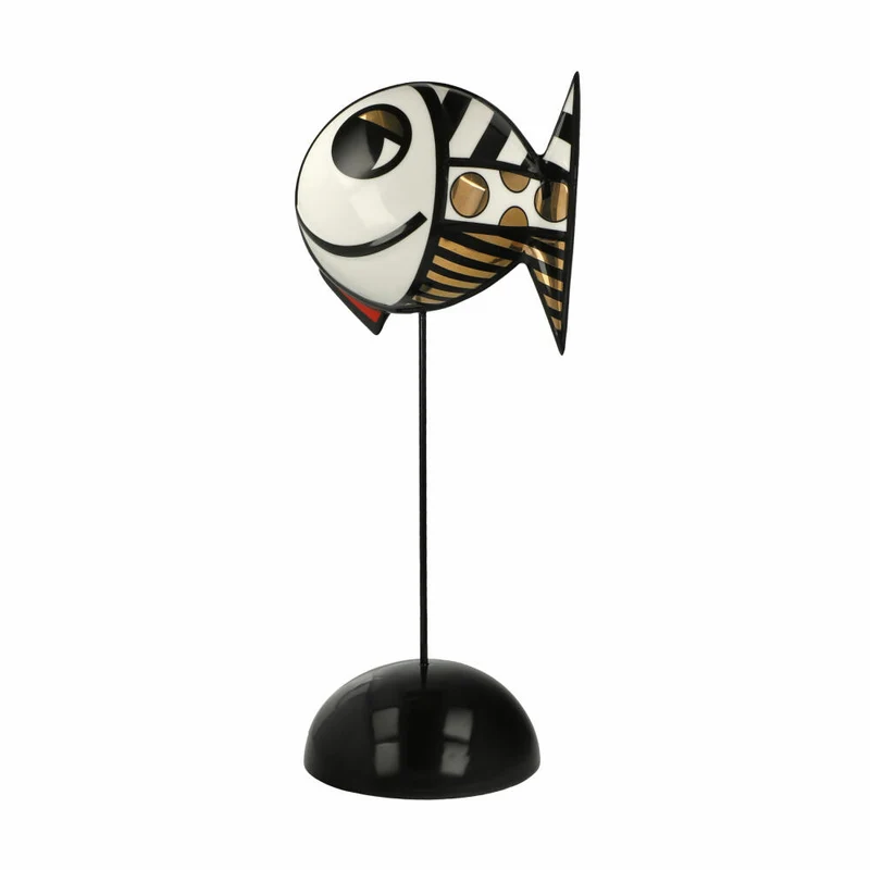 Goebel Figur Romero Britto - Golden Deeply in Love 1, Porzellan, Goldfarben, 28.5 cm, 66453351