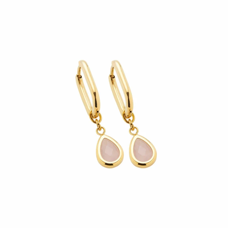 Leonardo Ohrhänger Gold Rosy CIAO, Ohrring, Schmuck, Edelstahl Gold, Glassteine, 024973