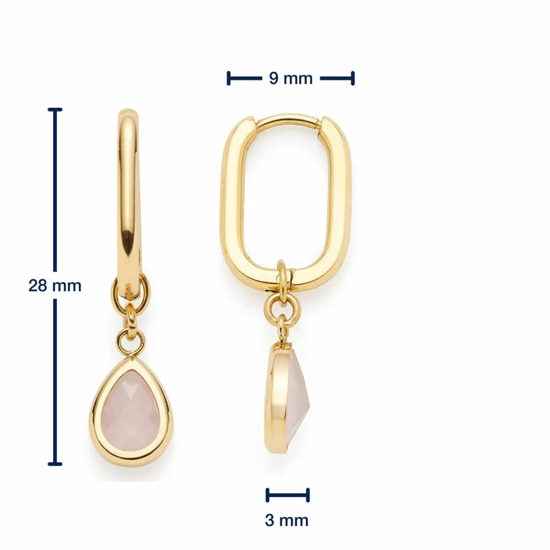 Leonardo Ohrhänger Gold Rosy CIAO, Ohrring, Schmuck, Edelstahl Gold, Glassteine, 024973