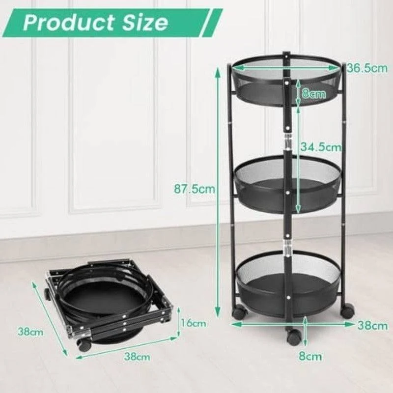 Circular Folding 3 Layer Rack