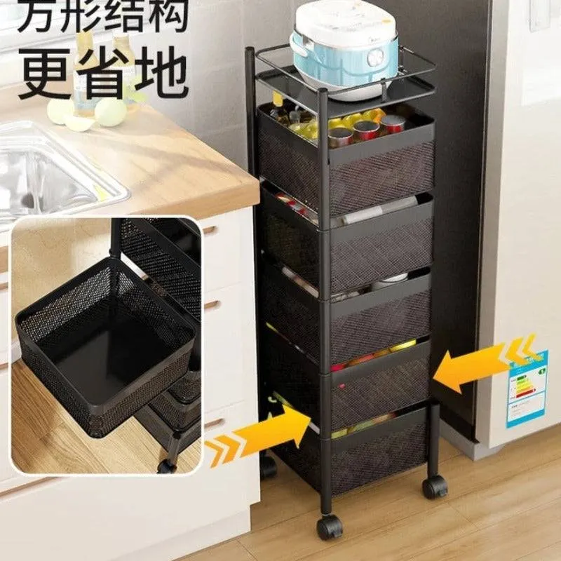 5 Tier Square Rotating Storage Shelf