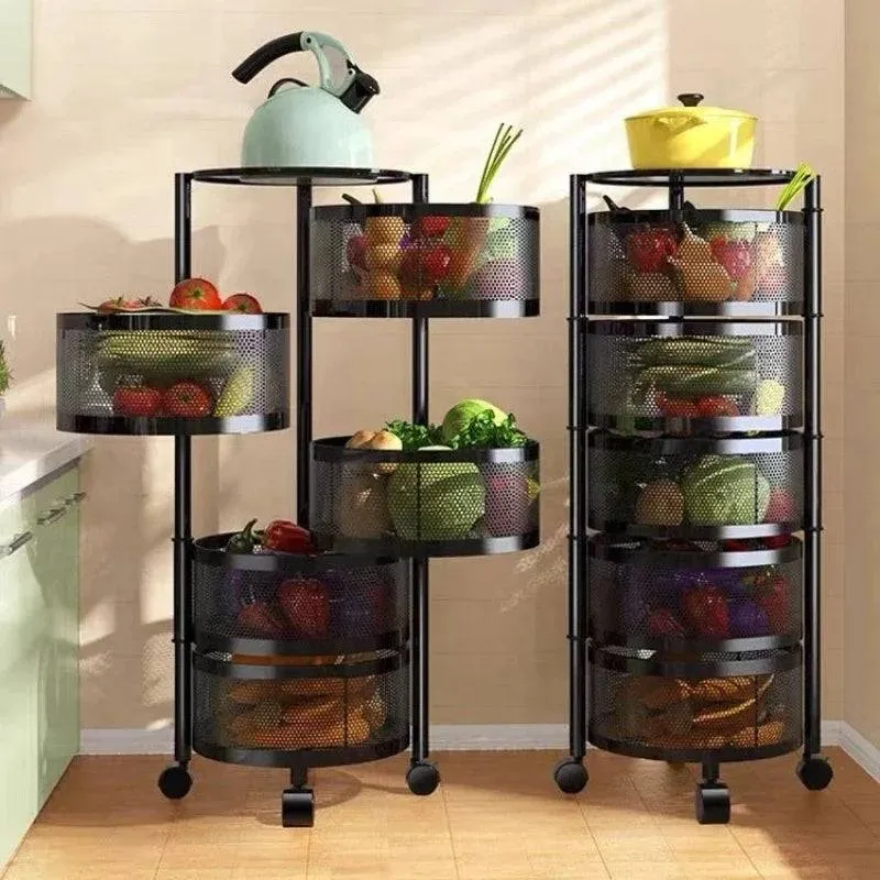 5 Tier Kitchen Rotating Storage Shelf