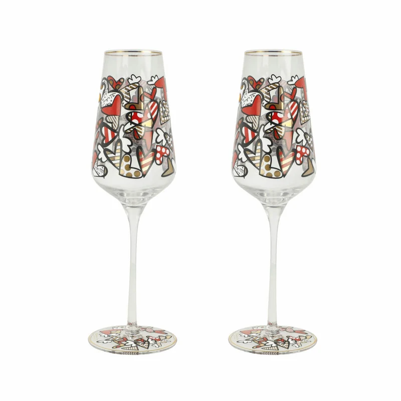 Goebel Sektglas Britto- All We Need Is Love, Glas, Bunt, Füllmenge 100 ml, 66453371