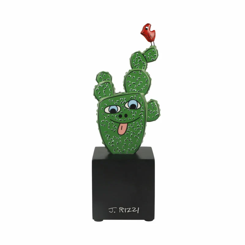 Goebel Figur James Rizzi -Cactus in Texas, Porzellan, Bunt, 22 cm, 26103481