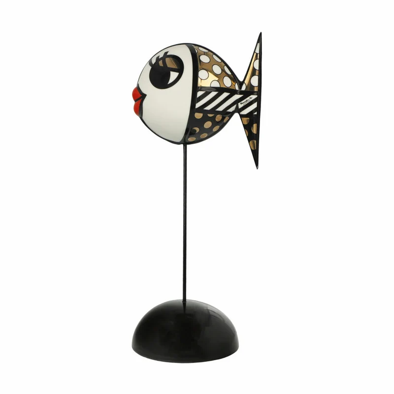Goebel Figur Romero Britto - Golden Deeply in Love 2, Porzellan, Gold, 28 cm, 66453361