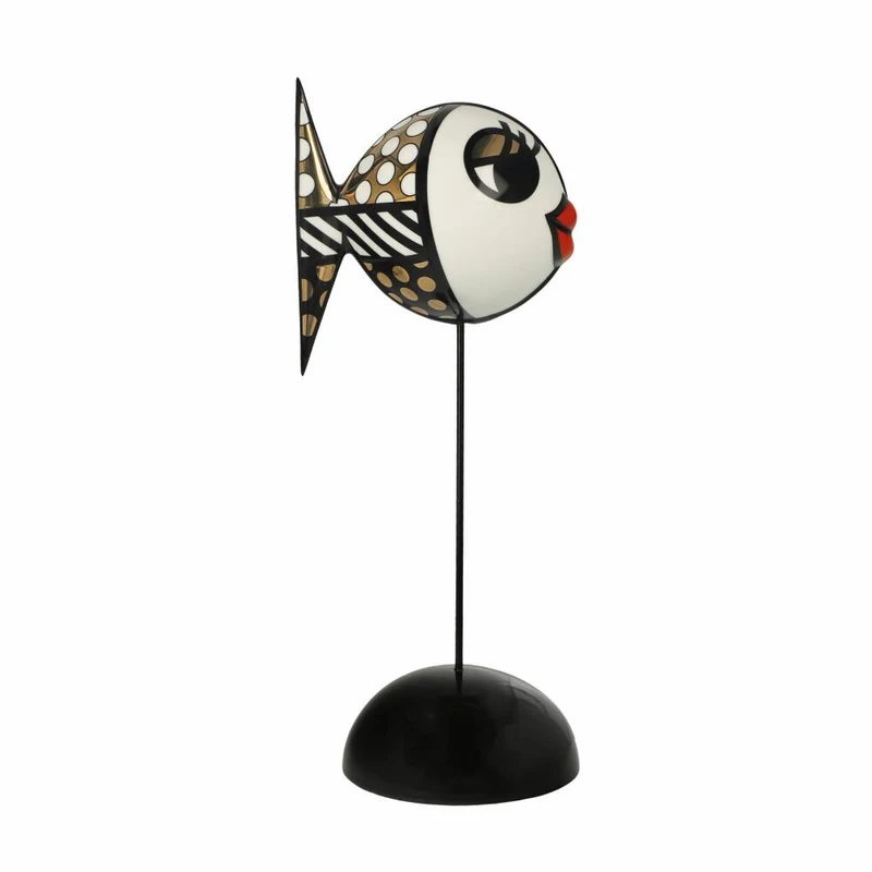 Goebel Figur Romero Britto - Golden Deeply in Love 2, Porzellan, Gold, 28 cm, 66453361