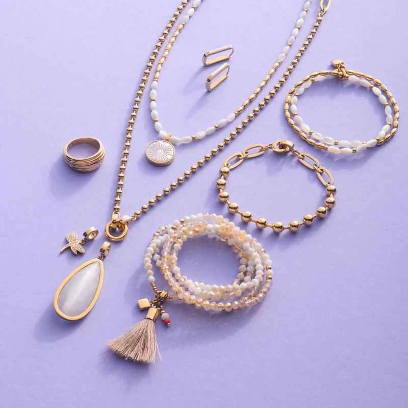 Leonardo Anhänger Gold Jessy Clip & Mix, Kettenanhänger, Schmuck, Edelstahl Gold, Catseye, 024940