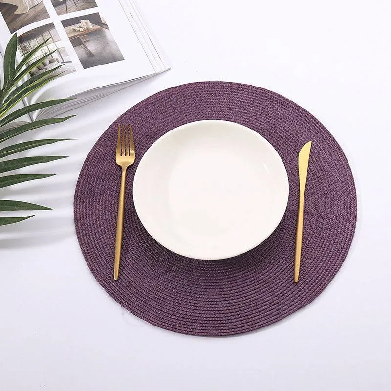 6PCS Purple Round Placemat 38 cm
