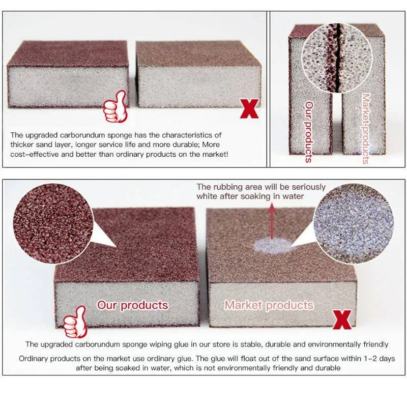 2PCS Sanding Sponge with Emery