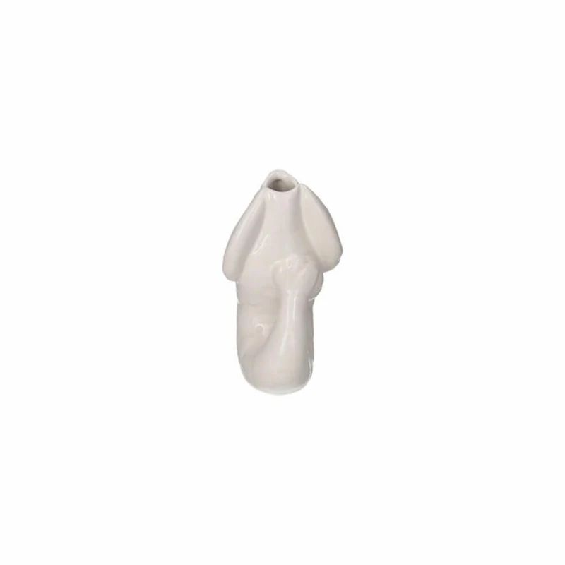 Gift Company Vase Madame Crevette XS, Dekovase in Hummer-Form, Steingut, Weiß, H 14 cm, 1214502001