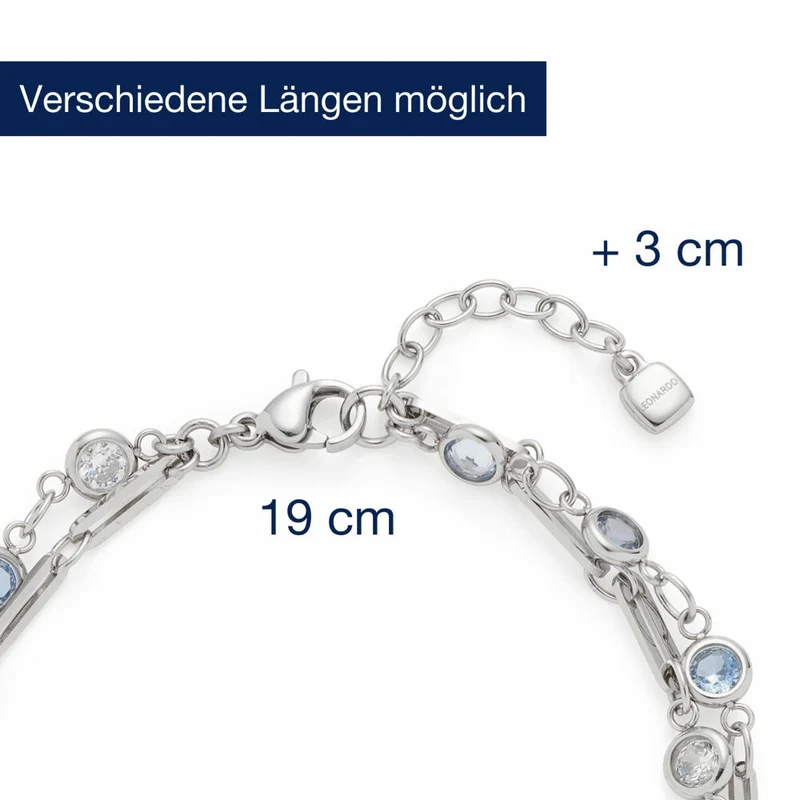 Leonardo Armband Vicky, Armschmuck, Schmuck, Edelstahl, Glassteine, Perlen, 024939