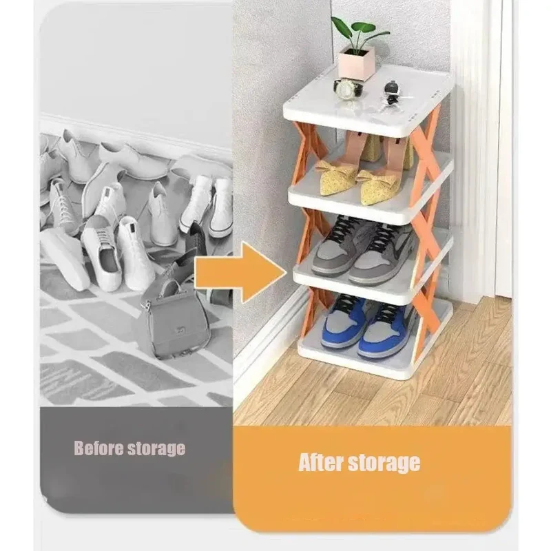 5 Layer Stackable Plastic Shoe Rack