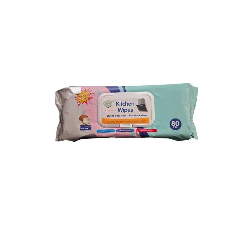 Heavy-Duty Kitchen Oil & Grease Cleaning Wipes 80 Pcs (Degreasing Wet Tissues)